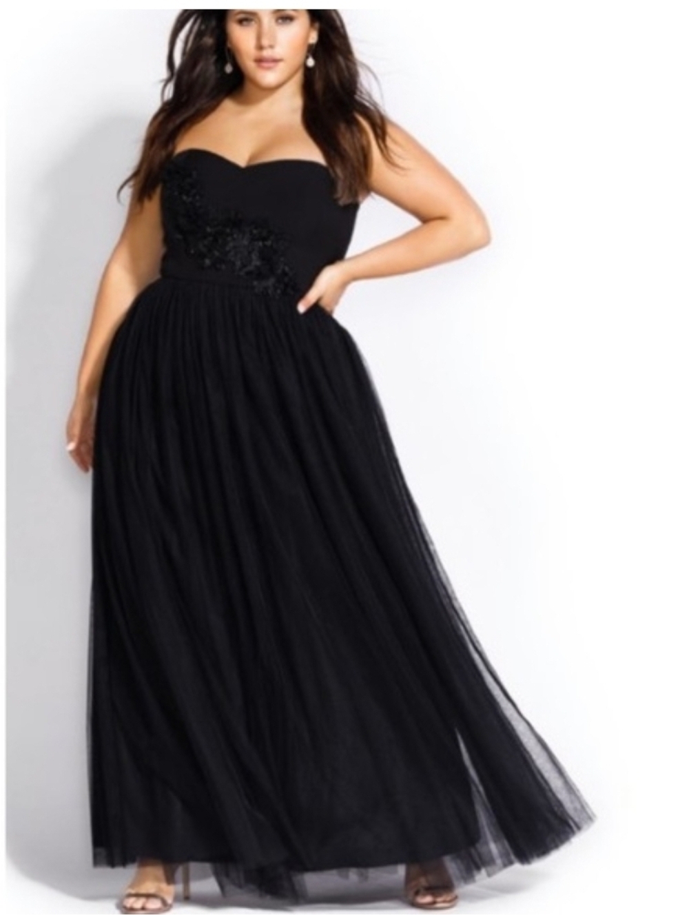 Reign Tulle Maxi Dress by City Chic Size 22